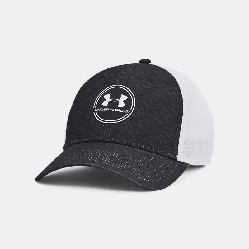 Men's Under Armour Iso-Chill Driver Mesh Adjustable Cap Black / Black / White One Size